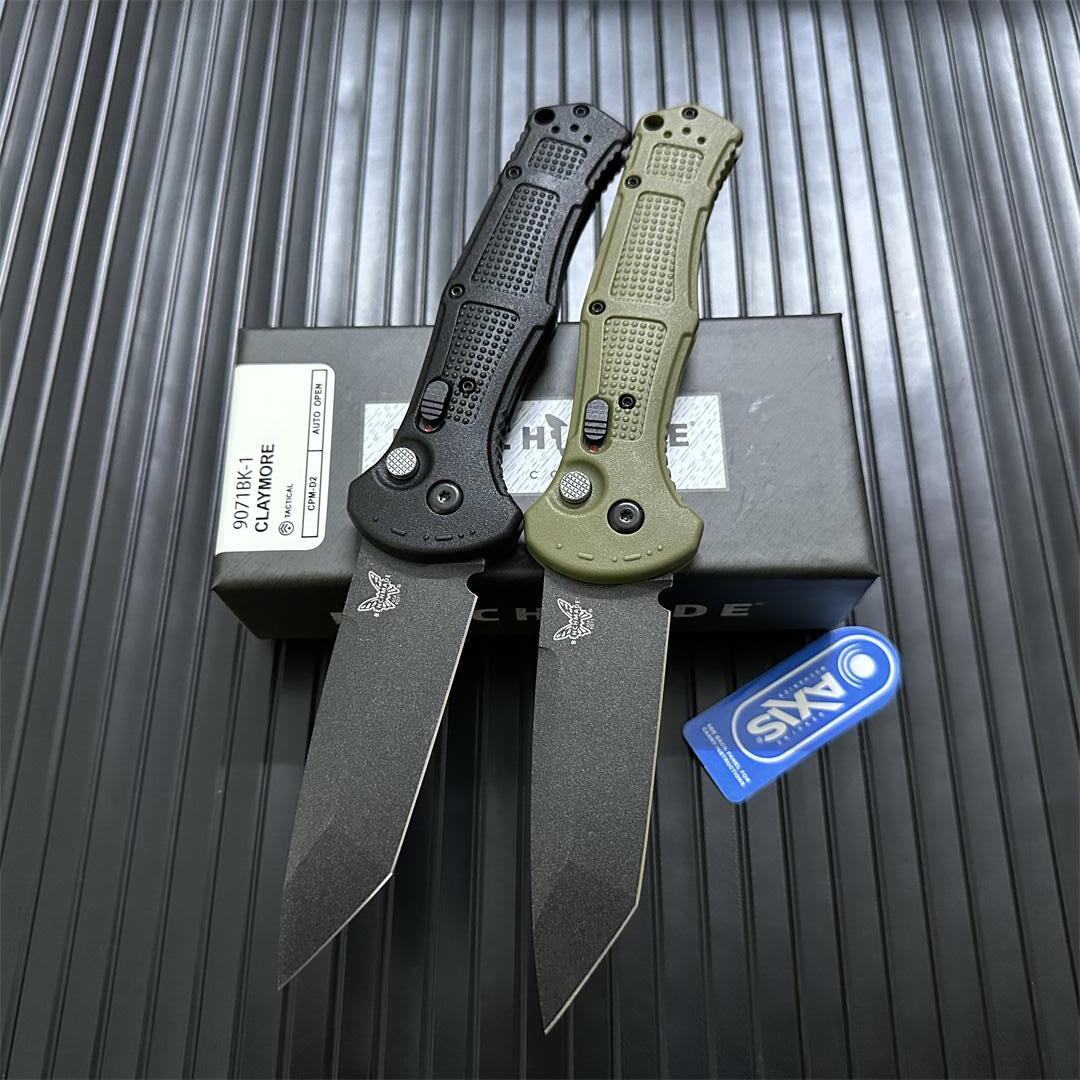 2models Benchmade 9071BK-1/9071BK Claymore Folding Knife 3.6" CPM-D2 Cobalt Blade Grivory Handle Outdoor Camping AUTO Pocket Knives 9070 9071 9070BK-1 aUtomatic Tools
2models Benchmade 9071BK-1/9071BK Claymore Folding Knife 3.6" CPM-D2 Cobalt Blade Grivory Handle Outdoor Camping AUTO Pocket Knives 9070 9071 9070BK-1 aUtomatic Tools