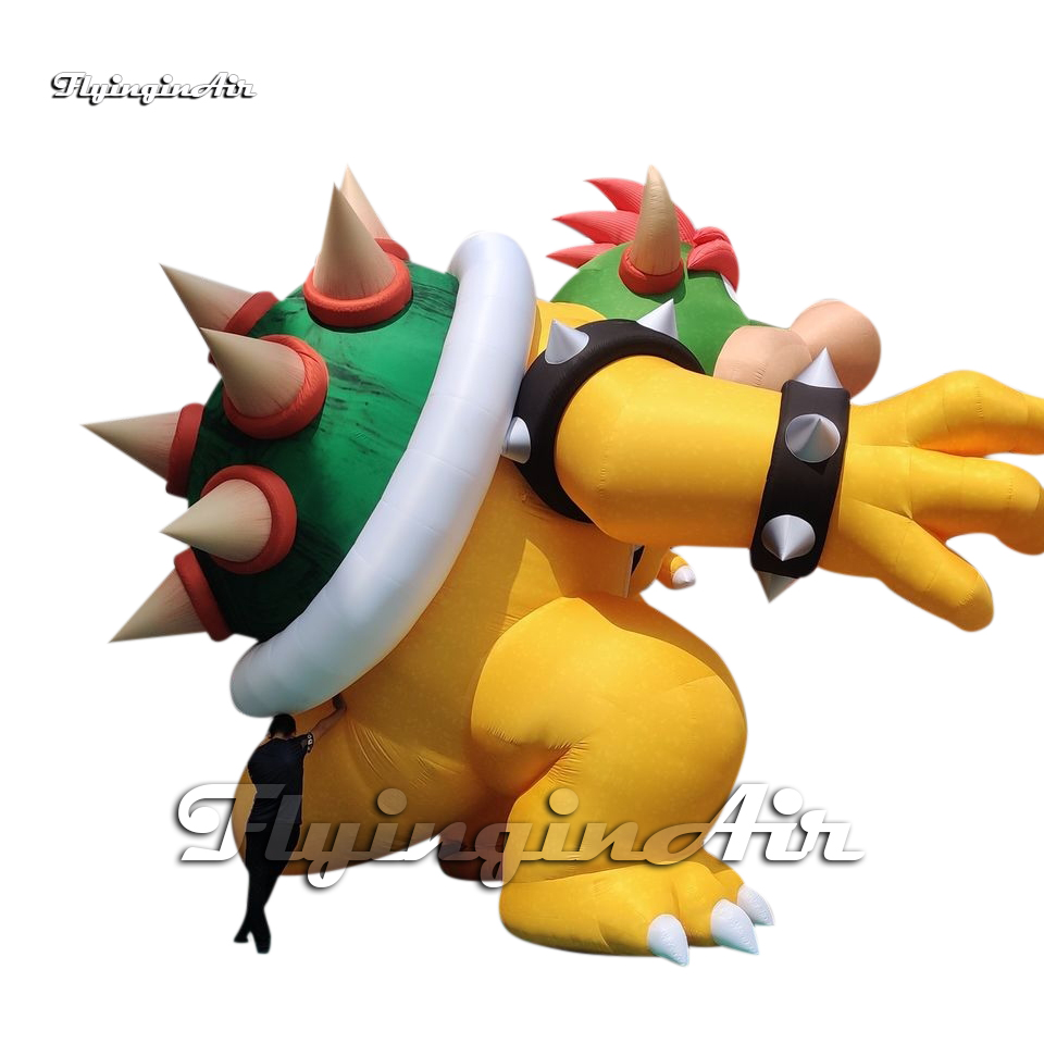 Amazing Giant Inflatable Bowser King Koopa 6m Cartoon Character Airblown Evil Turtle Model For Comic-con Event Show