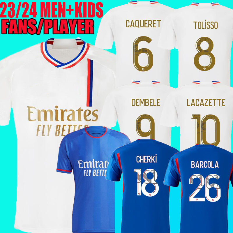 23 24 Maillot de foot LACAZETTE Soccer JerseyS away BLUE CAQUERET OL AOUAR football shirts DEMBELE 2023 2024 CHERKI BARCOLA man kids kits lyon home FANS PLAYER VERSION
23 24 Maillot de foot LACAZETTE Soccer JerseyS away BLUE CAQUERET OL AOUAR football shirts DEMBELE 2023 2024 CHERKI BARCOLA man kids kits lyon home FANS PLAYER VERSION