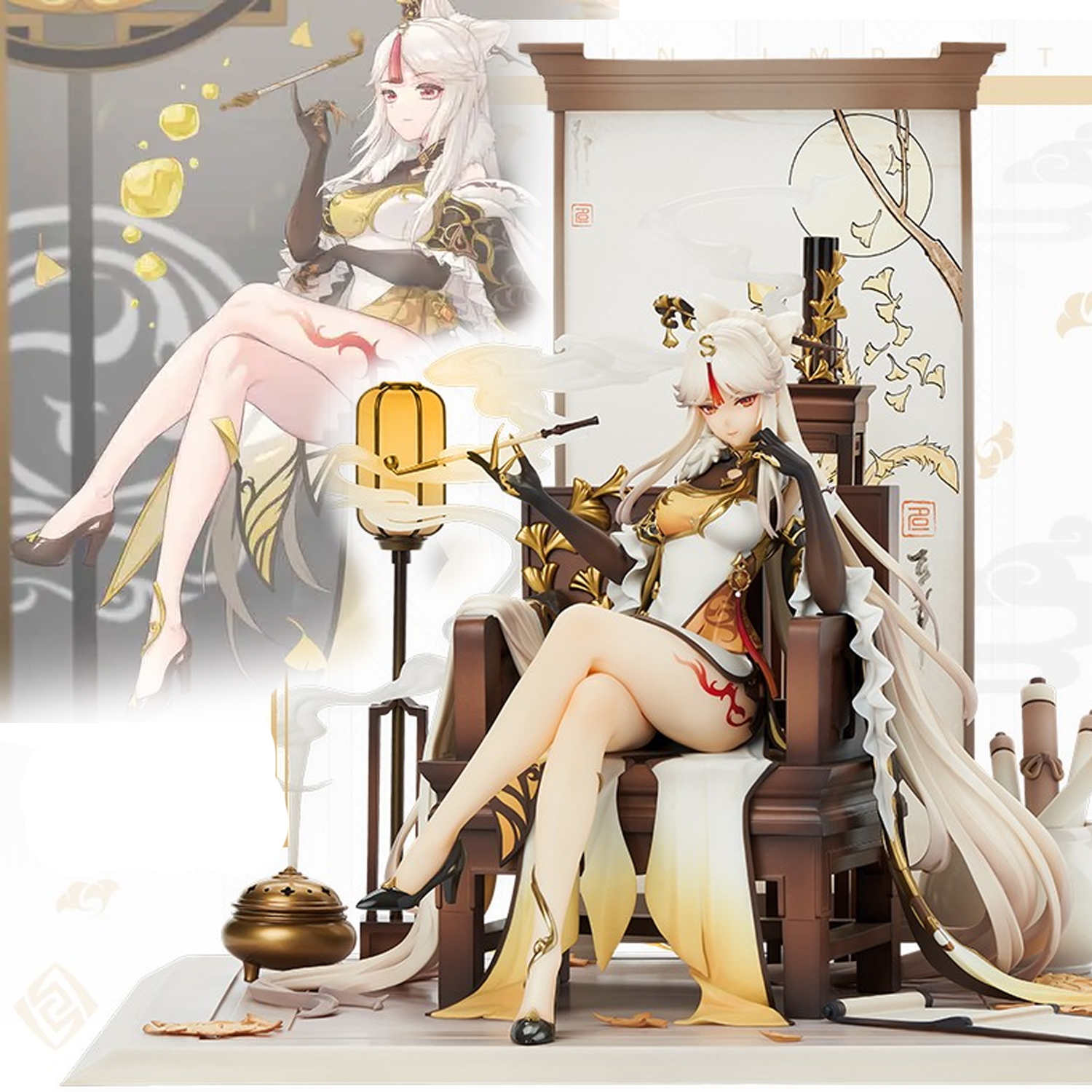 Cartoon Figures 18cm Genshin Impact Anime Figure Ningguang PVC Action Figures Sexy Desktop Decoration Collection Model Doll Toys Gifts