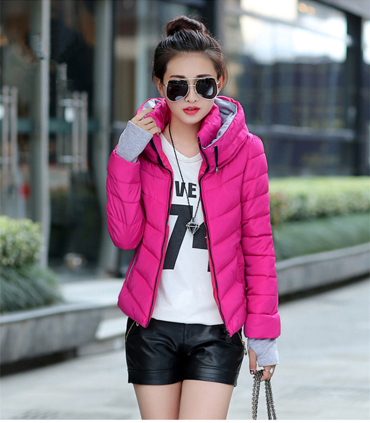 L008 Women Down Jacket Yoga Short Outfit Solid Color Puffer Coat Sports Winter Padded Parka