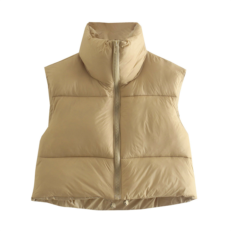 LM621 Women Puffer Vest Autumn Winter Warm Waistcoat Sleeveless Stand Collar Double Sided Outwear Jacket Vests Fashion Streetwear
