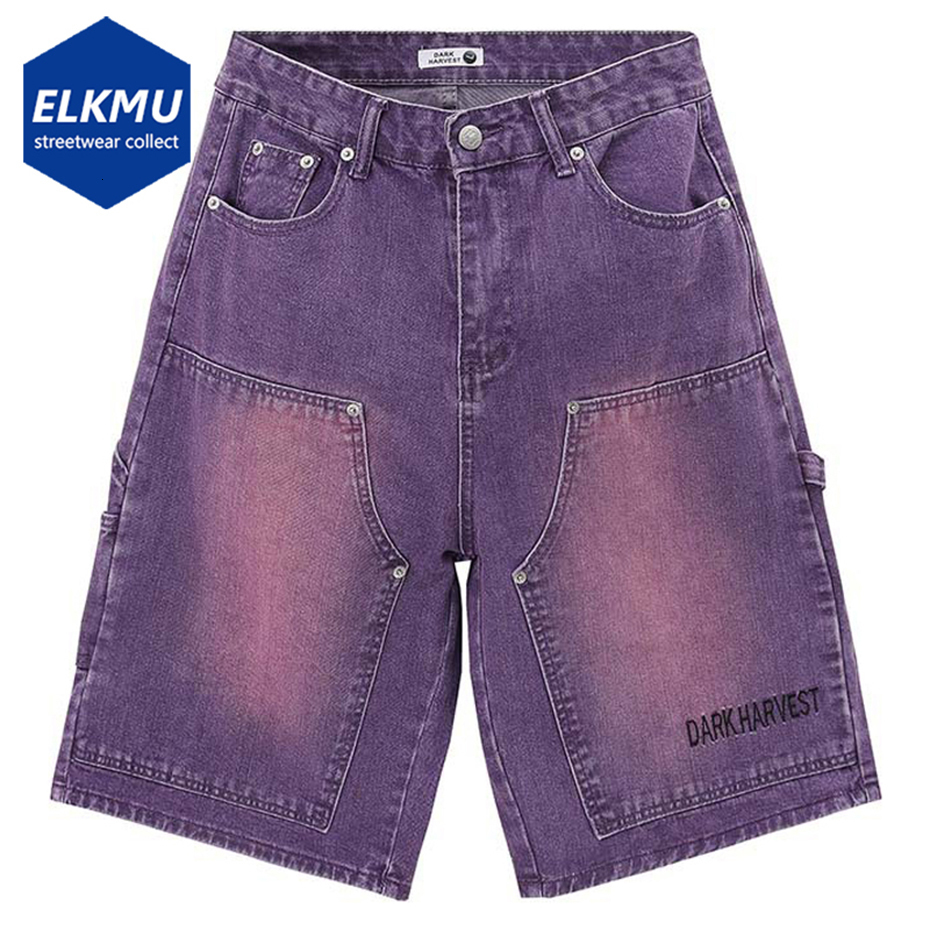 Men's Shorts Streetwear Baggy Denim Shorts Summer Harajuku Hip Hop Loose Jeans Shorts Men Fashion Casual Black Y2K Shorts 230715