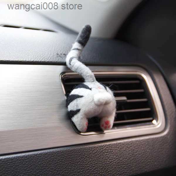 Interior Decorations Creative Car Decoration of Cat butt Cat Animal Wool Felting Handmade Toy Doll Felt Poked DIY Arts Crafts Needlework T230717