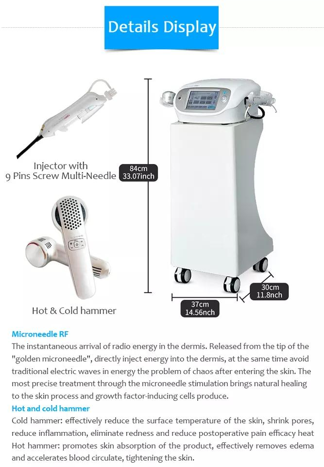 High quality Korean facial Mesotherapy care commercial beauty needle with cold compress handle beauty machine