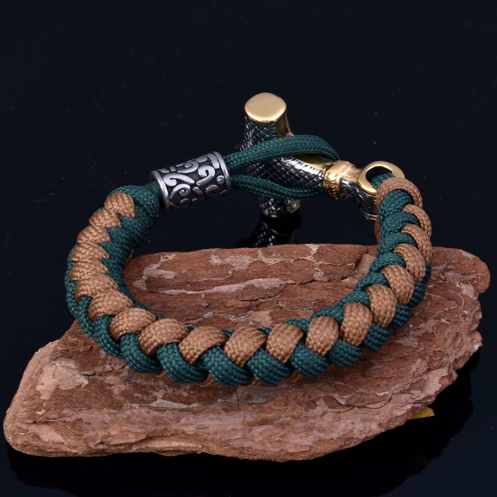 Classic Thor's Hammer Charm Viking Bracelet Braided Paracord Bracelets