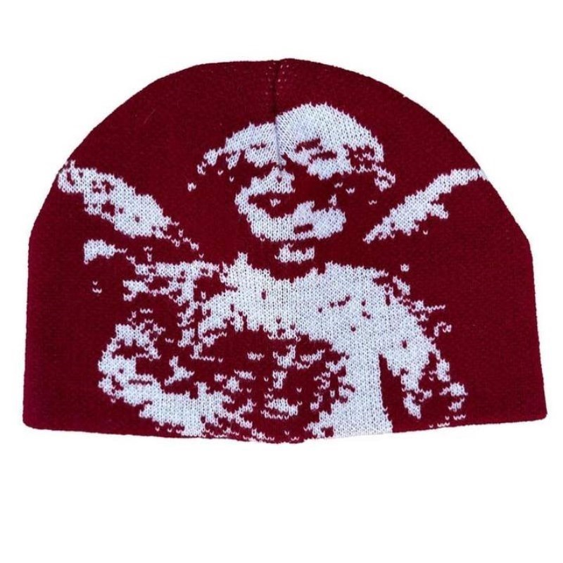 Beanie/Skull Caps Fashion Knitted Winter Hat For Women Lightweight Foldable Keep Warm Windproof Cycling Hats Y2K Beanies Hat street accessory goth 230