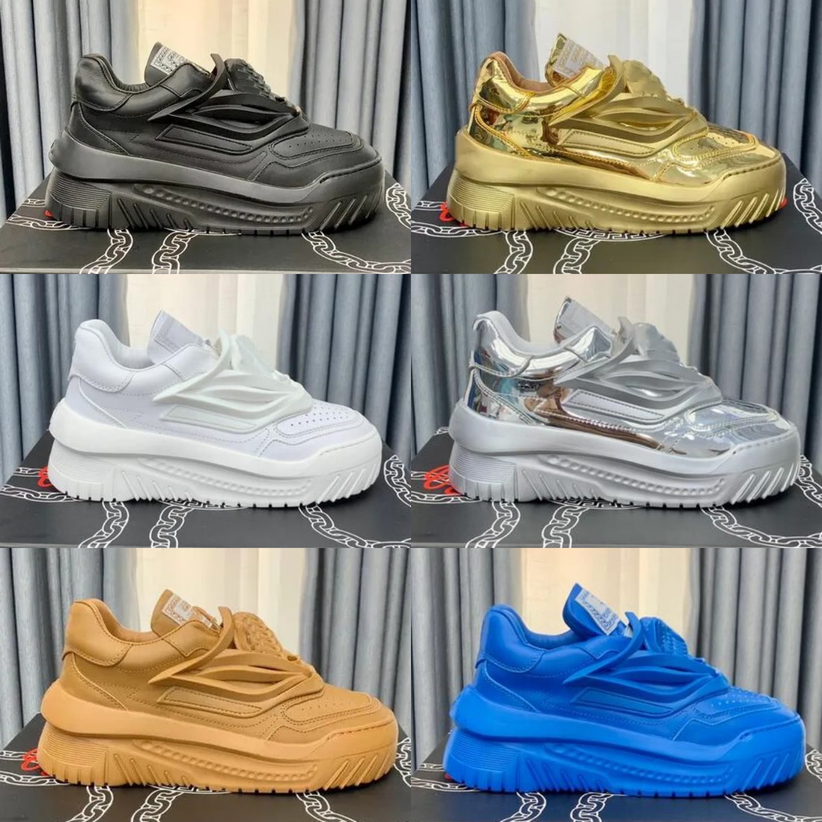 Odissea Designer Sneakers Men Shoes Women Trainers Leather Platform Shoe Statue Vintage Trainer Flat Rubbers verssace verssce varsace verseace versaces versace2