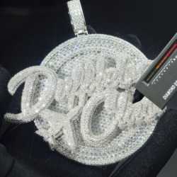 No.1 Factory Custom Vvs Lab Moissanite Diamond Pendant Necklace Iced Out Hip Hop Letter Name Pendant Chain for Men Fine Jewelry
