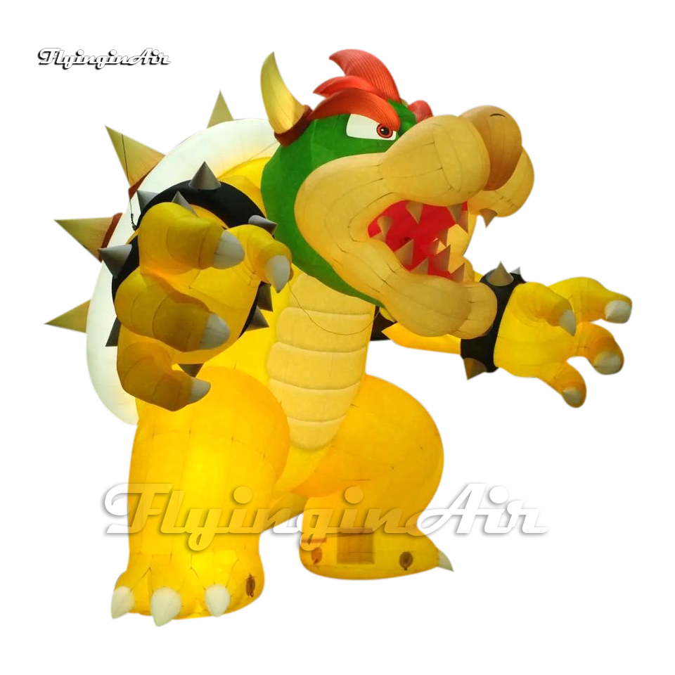 Amazing Giant Inflatable Bowser King Koopa 6m Cartoon Character Airblown Evil Turtle Model For Comic-con Event Show