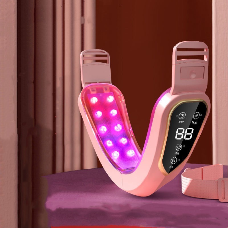 Face Care Devices Lifting Device LED Pon Therapy Slimming Vibration Massager Double Chin V Face Shaped Cheek Lift Belt Machine 230717
