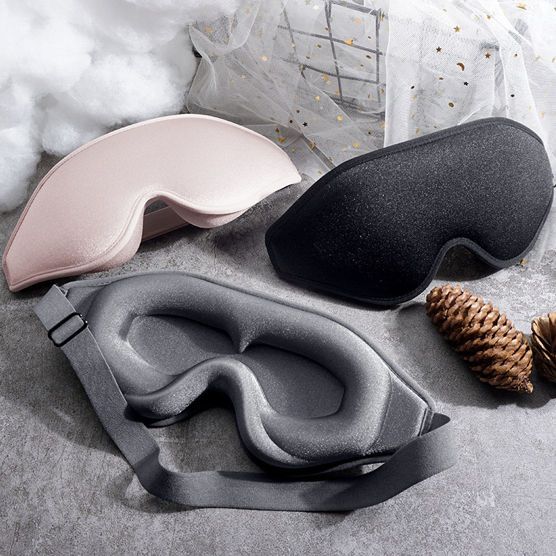 Eye Massager 3D Contoured Sleep Mask 100% Blockout Light Eye Cover for Men Women Adjustable Strap Soft Travel Nap Comfort Sleeping Eyeshade 230718