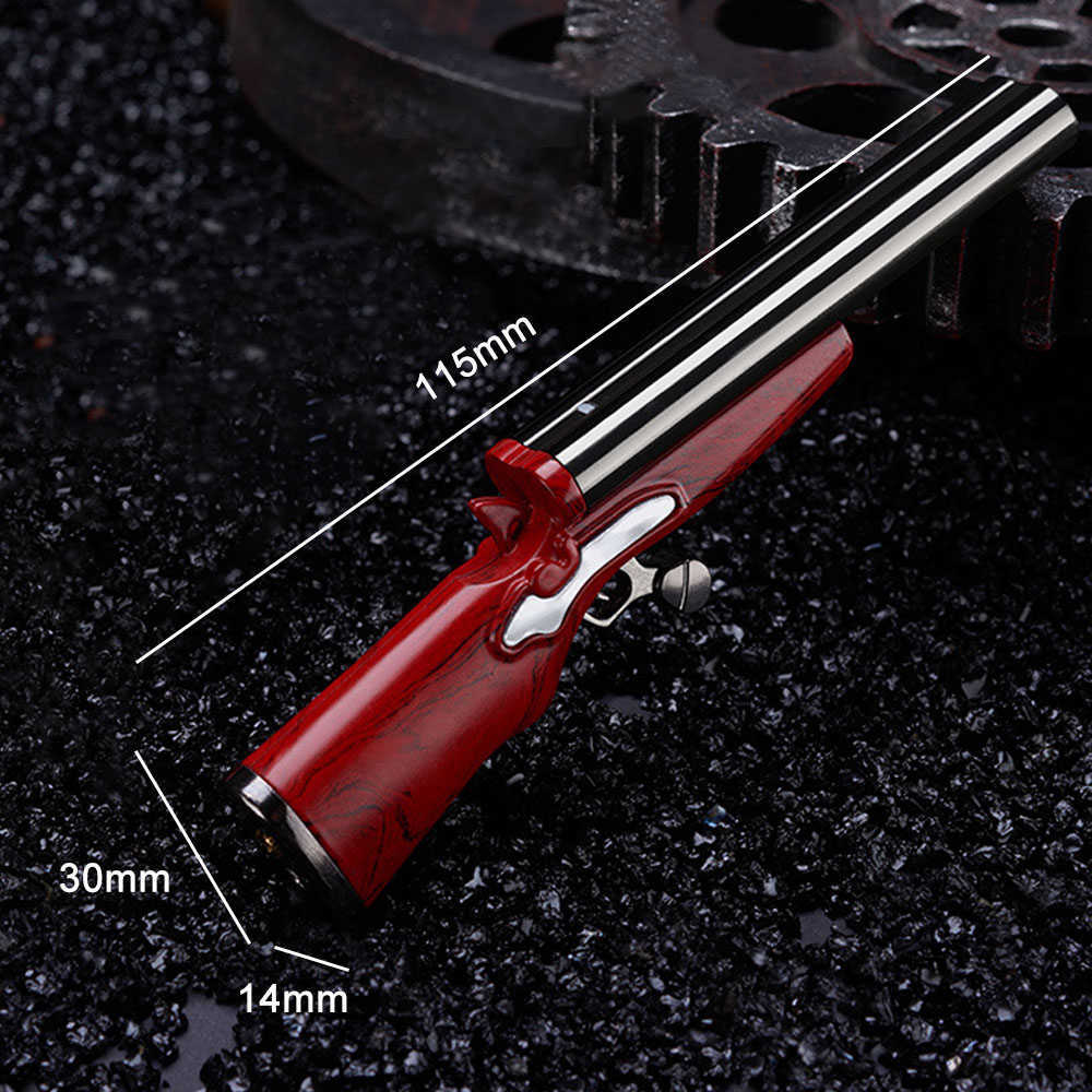 NEW Cool Gadgets Candle Lighter Creative Mini Gun Dual Flame Refillable Butane No Gas Gifts for Men GYKM W260202