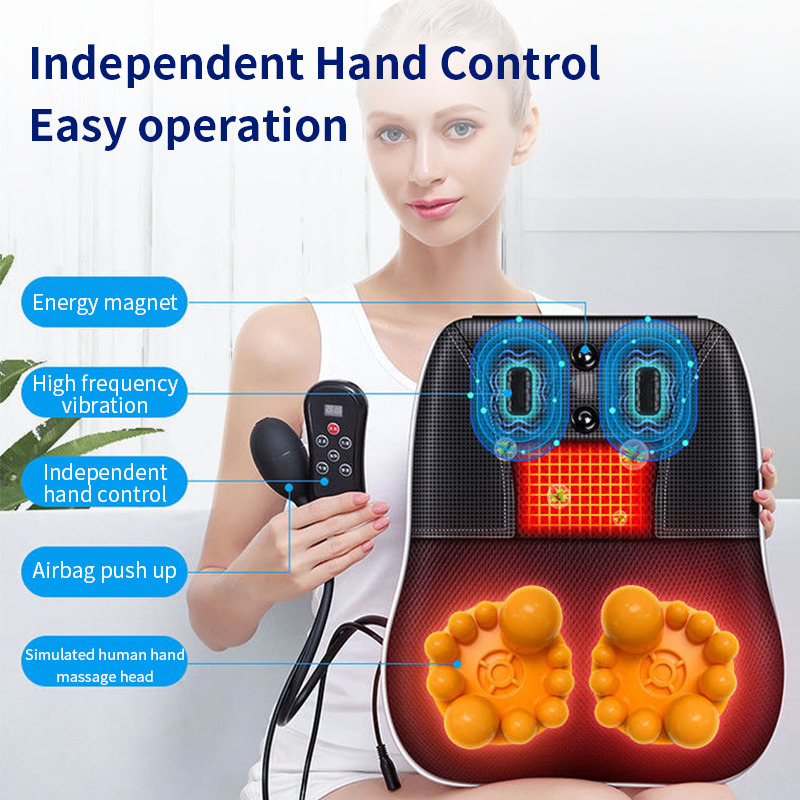 Massaging Neck Pillowws est Remote Control Car Home Dual Use Massage Pillow Protable Neck Back Shoulder Waist Body Massager Gift Relief Pain Fatigue 2