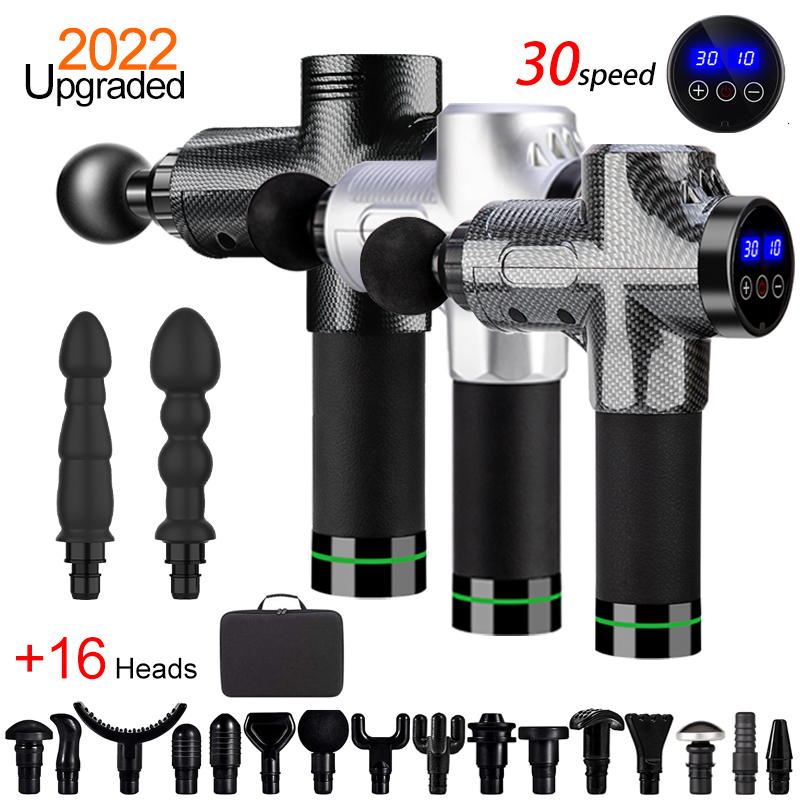 Full Body Massager Pistolet Massage Gun percussion LCD Electric pistola massage Fascia Gun Neck back foot leg shoulder Body deep Muscle Massager 23071