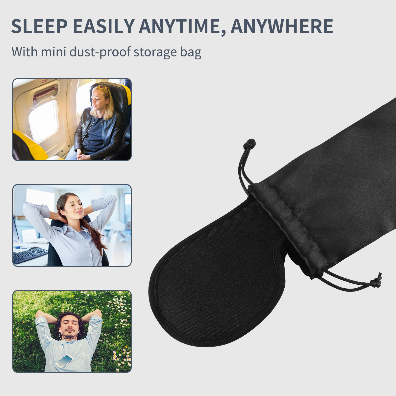 Eye Massager Boniesun Mini Eye Mask for Sleeping with Storage Bag Total Blackout Sleep Masks for Women Men Lightweight Small Eye Mask 230718