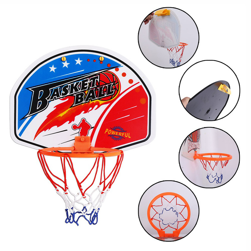 Balls Plastic Toy Backboard Indoor Kids Sport Adjustable Hanging Basket Box Children's Basketball Board WIth Ball 230717