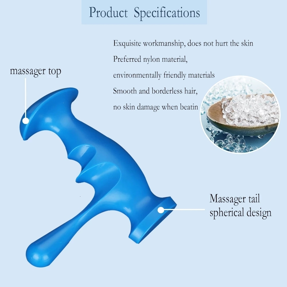 Full Body Massager T-shaped Massager Thumb Finger Pressure Manual Physiotherapy Tools Full Body Deep Tissue Relaxt Pain Relief Press Trigger Point 230