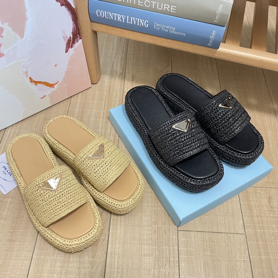 Triangle metal buckle Raffia Flatform Sandals PP weave Straw Espadrilles thick bottoms soles slippers Sandal briad knitted 2023 Designer women slides Flip flops, Meprac1
Triangle metal buckle Raffia Flatform Sandals PP weave Straw Espadrilles thick bottoms soles slippers Sandal briad knitted 2023 Designer women slides Flip flops, Meprac1