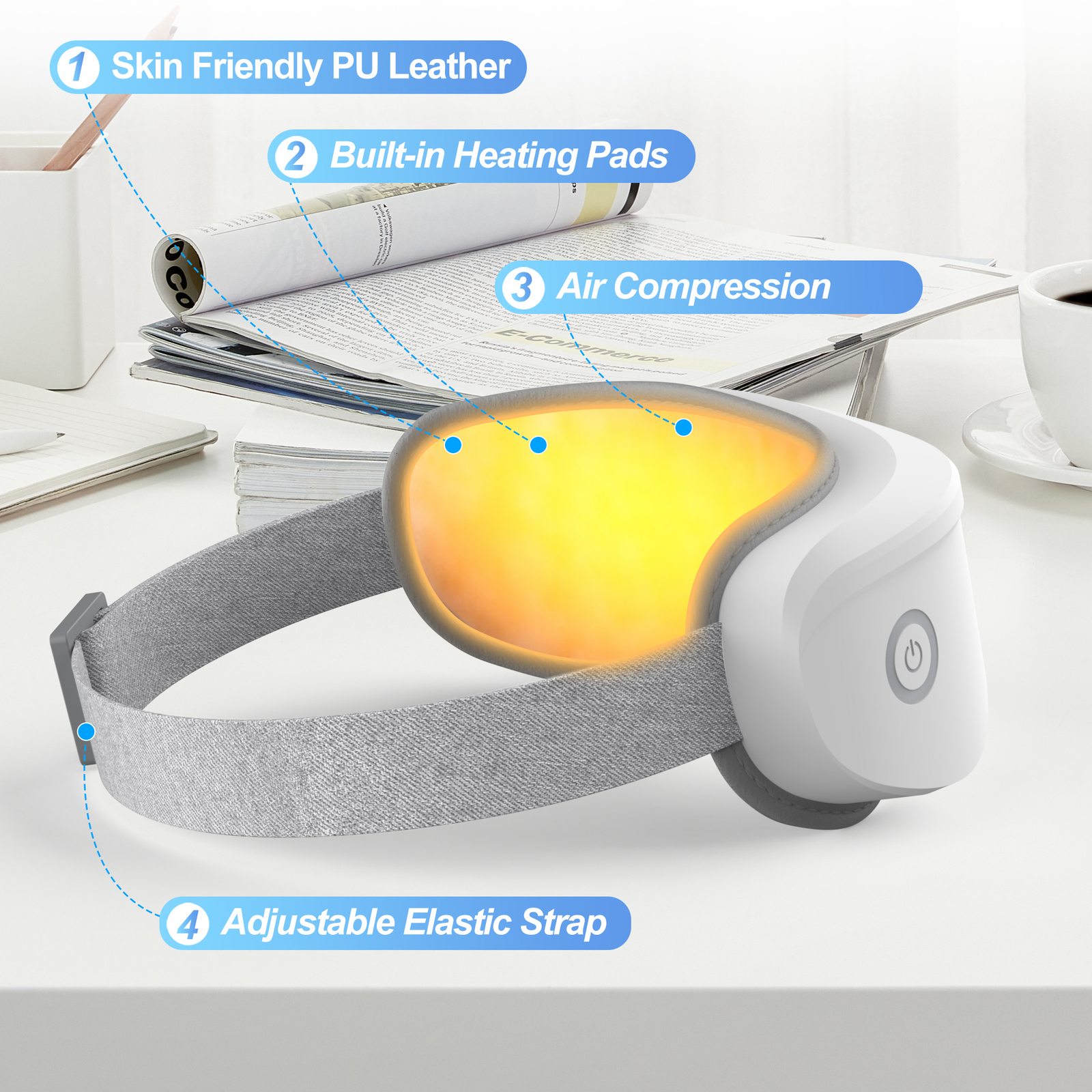 Eye Massager Eye Massager Smart Airbag Vibration Eye Care Instrumen Bluetooth Music Air Pressure Foldable Heating Massager Relieves Fatigue 230718