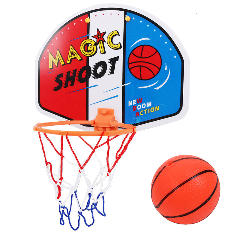 Balls Plastic Toy Backboard Indoor Kids Sport Adjustable Hanging Basket Box Children's Basketball Board WIth Ball 230717