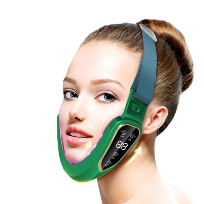 Face Care Devices Lifting Device LED Pon Therapy Slimming Vibration Massager Double Chin V Face Shaped Cheek Lift Belt Machine 230717