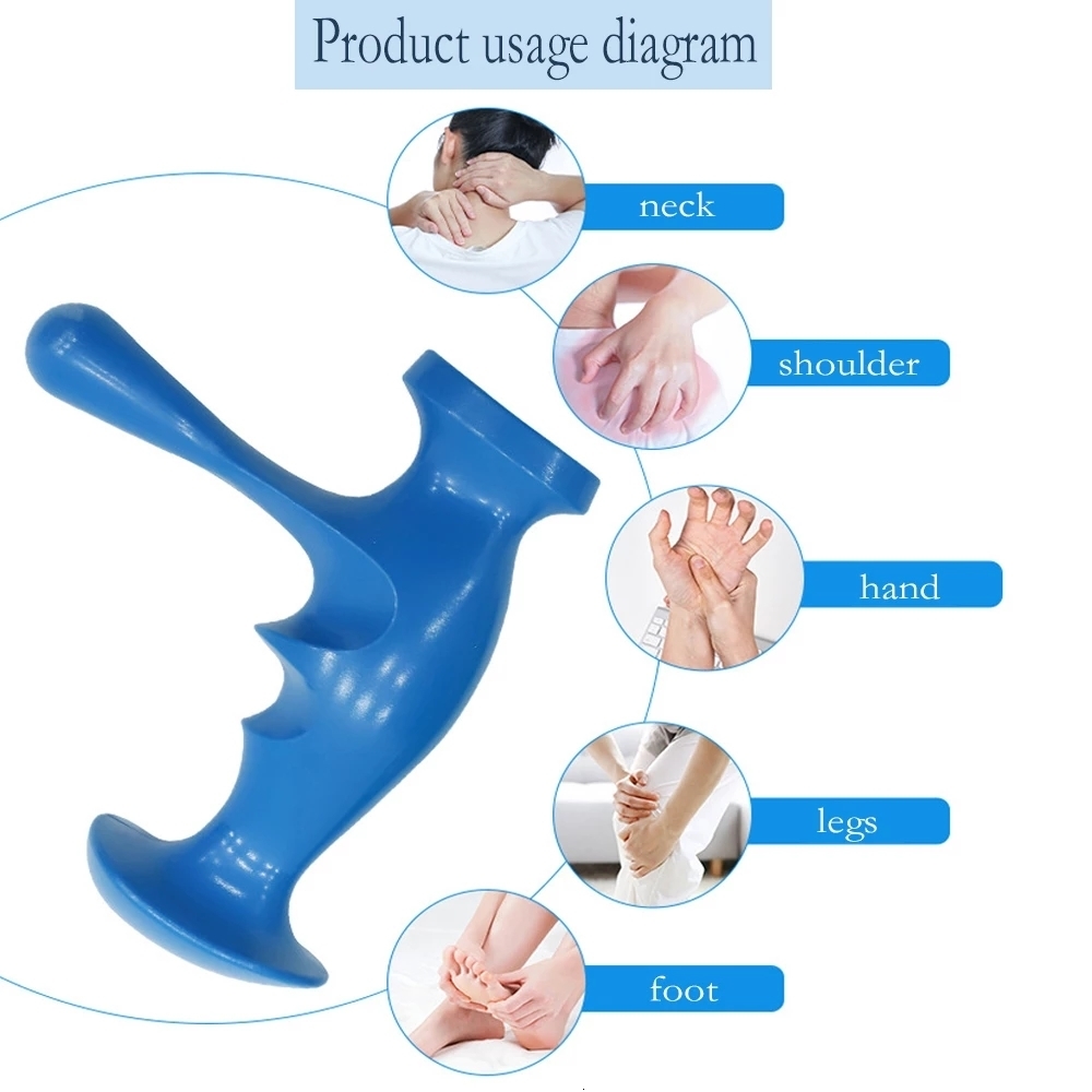 Full Body Massager T-shaped Massager Thumb Finger Pressure Manual Physiotherapy Tools Full Body Deep Tissue Relaxt Pain Relief Press Trigger Point 230
