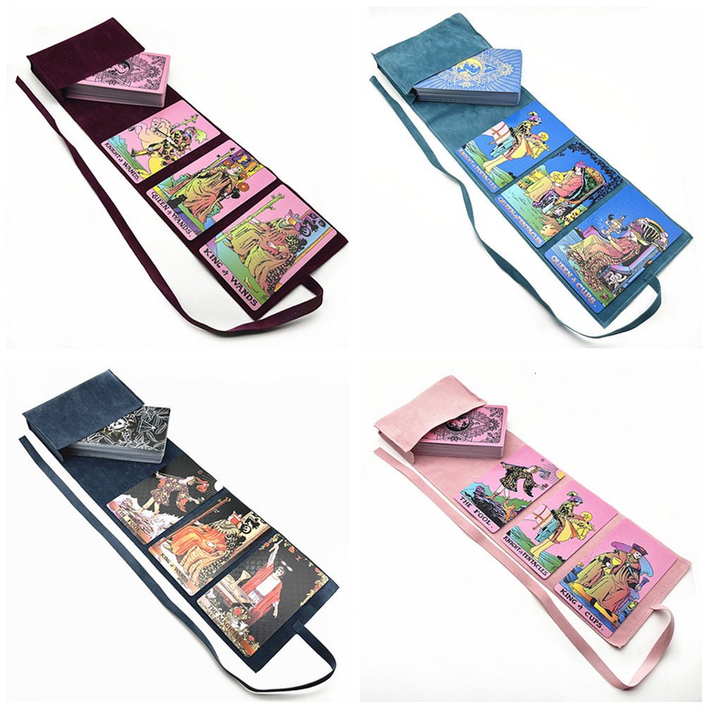 Outdoor Games Activities 1 Deck Plastic Tarot Cards With Storage Bag Rider Waite Cards Divination With English Guide Book L743 230718