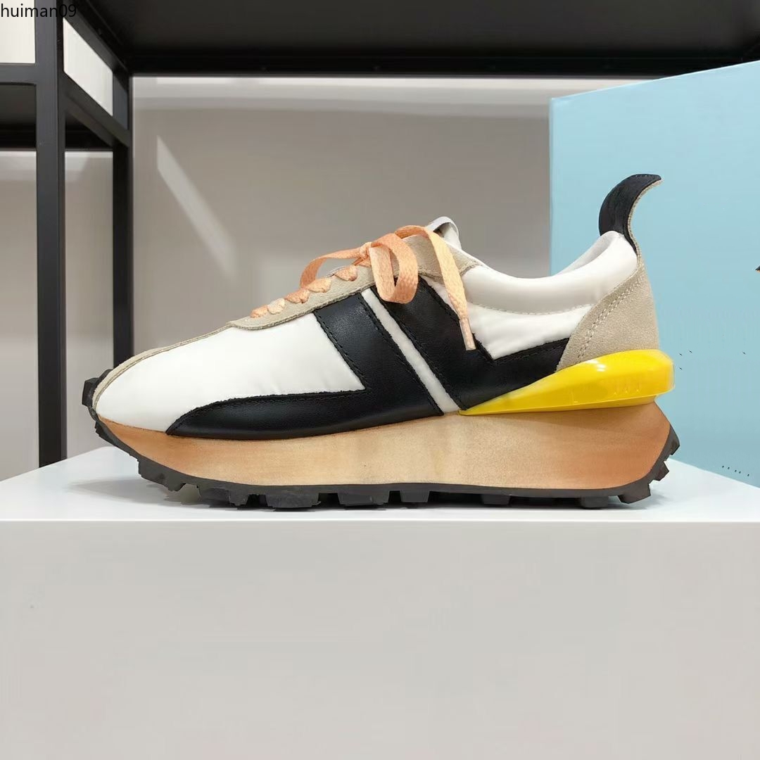 Top quality luxury designer shoes men casual Shoe white bone block personality design mk0053