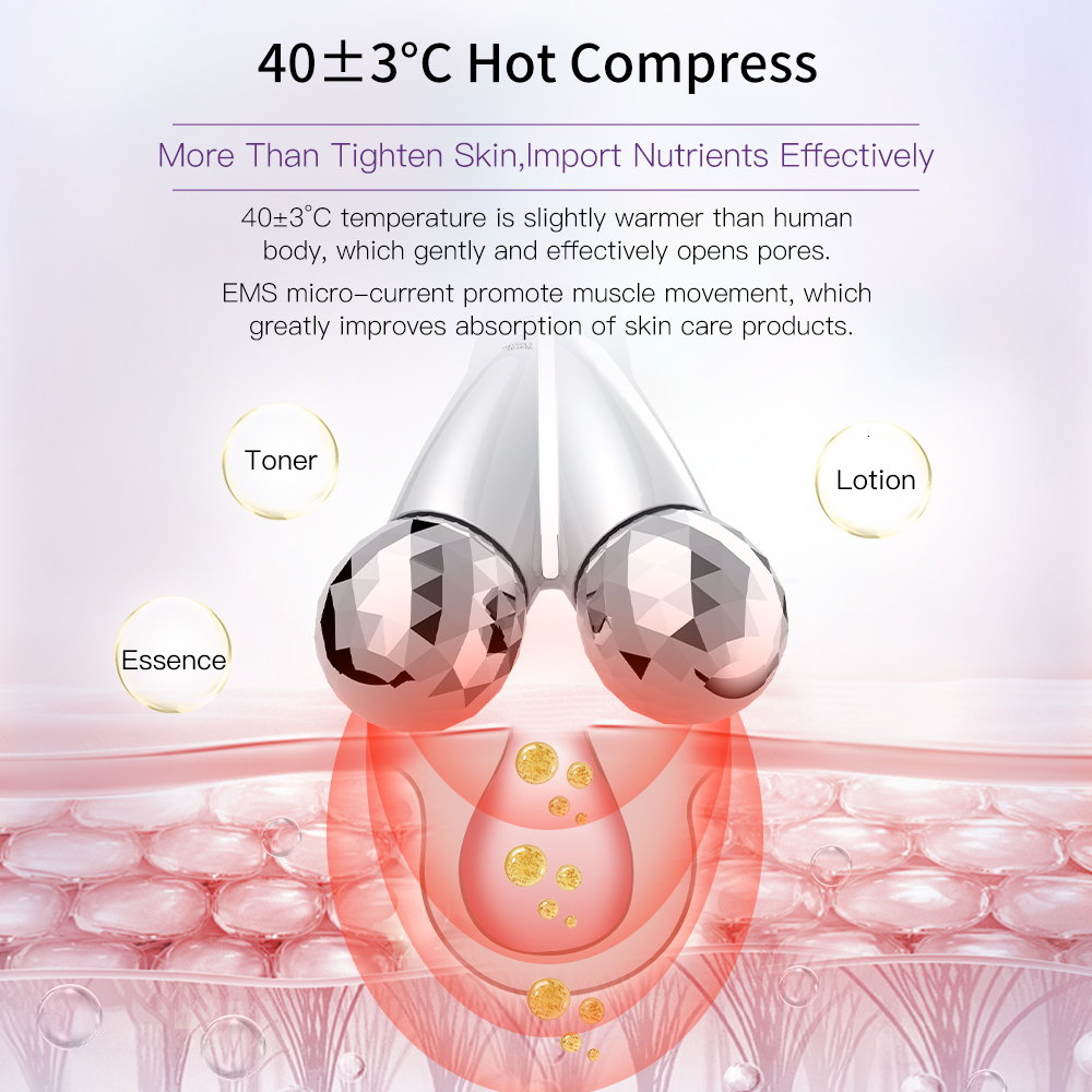 Face Care Devices ANLAN EMS Face Roller Electric V Face Massagers Microcurrent Face Lift Beauty Machine Slimmer Double Chin Massage Skin Care Tool 230