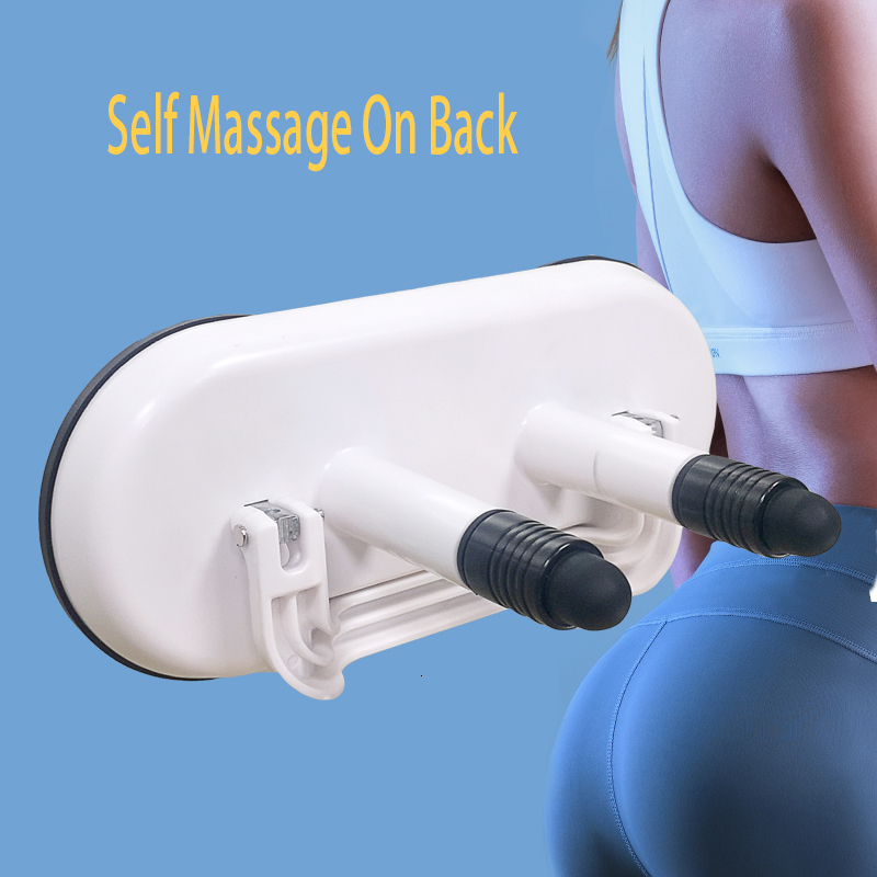 Full Body Massager Massage Gun Holder Two Suction Base With Massage Heads Massage Gun Support Self Massage Tool 230718