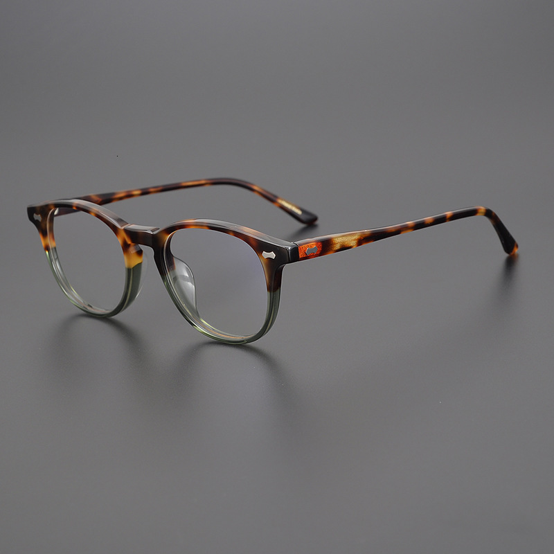 Sunglasses Frames Japanese tortoiseshell plate small square glasses with lightweight thin edge frames for men and women with high myopia and large fac
