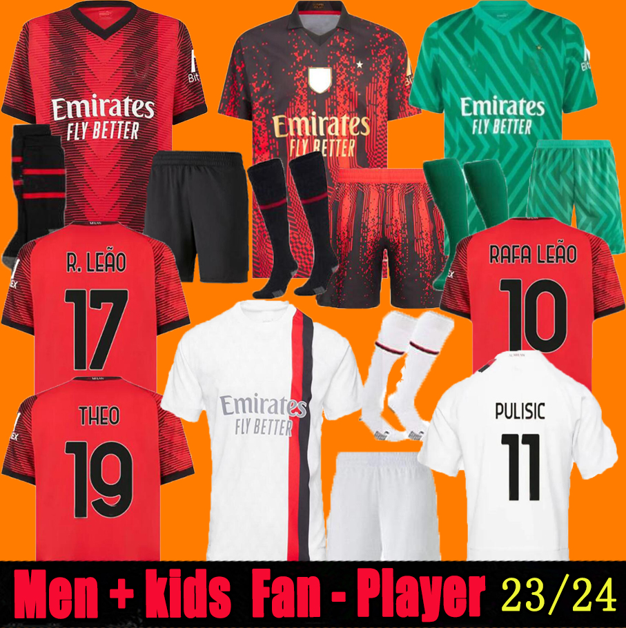 3XL 22 23 IBRAHIMOVIC GIROUD Soccer Jerseys 2023 2024 THEO PULISIC RAFA LEAO ROMAGNOLI R.LEAO S.CASTILLEJO KESSIE SAELEMAEKERS Football Shirt AC MILANS Men kids, Kit
3XL 22 23 IBRAHIMOVIC GIROUD Soccer Jerseys 2023 2024 THEO PULISIC RAFA LEAO ROMAGNOLI R.LEAO S.CASTILLEJO KESSIE SAELEMAEKERS Football Shirt AC MILANS Men kids, Kit