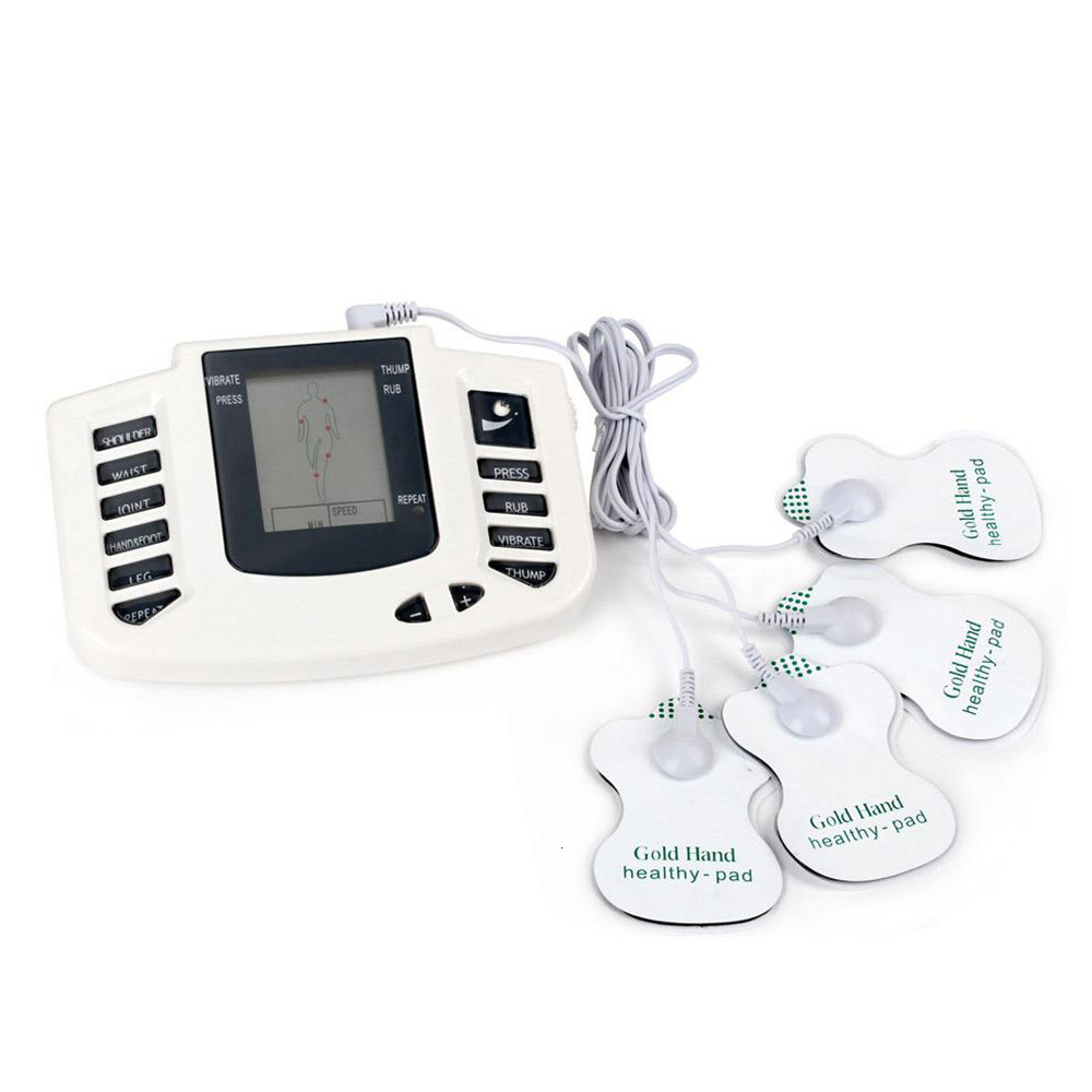 Face Massager JR309 EMS Tens Massage Unit 16 Pads Russian Electrical Pulse Acupuncture Full Body Relax Muscle Therapy Massager Stimulator 230718