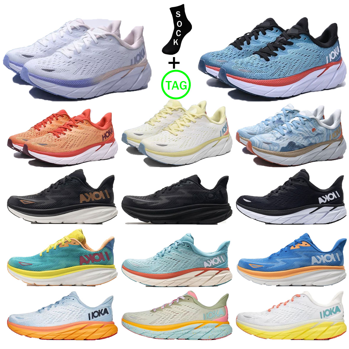 HOKA ONE ONE Bondi 8 thletic Shoe Running Shoes Designer shoes training Sneakers Accepted lifestyle Shock absorption highway Women Men Size shoes 35-45, #1
HOKA ONE ONE Bondi 8 thletic Shoe Running Shoes Designer shoes training Sneakers Accepted lifestyle Shock absorption highway Women Men Size shoes 35-45, #1