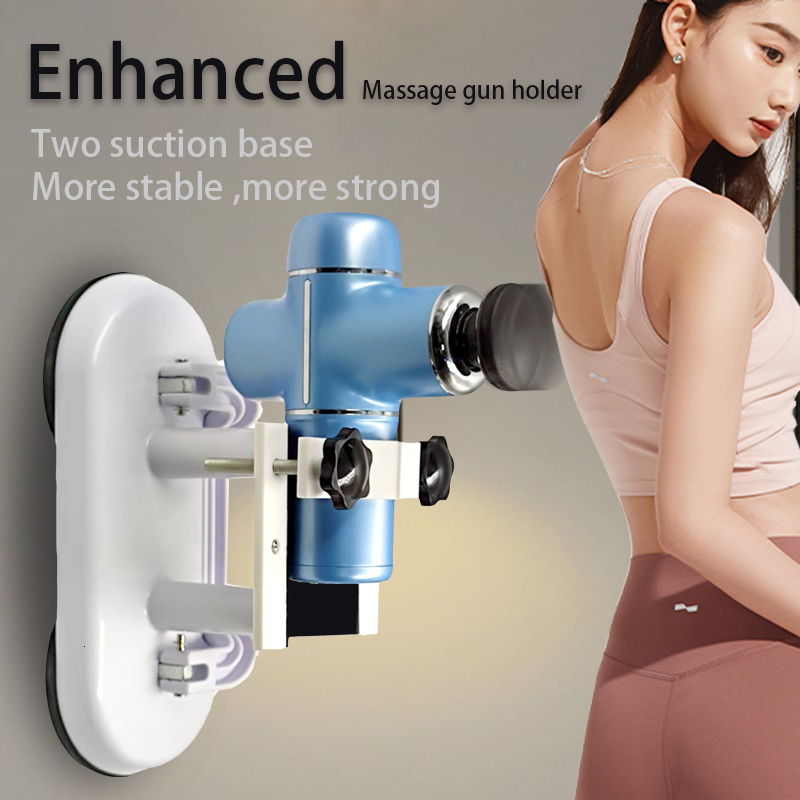 Full Body Massager Massage Gun Holder Two Suction Base With Massage Heads Massage Gun Support Self Massage Tool 230718