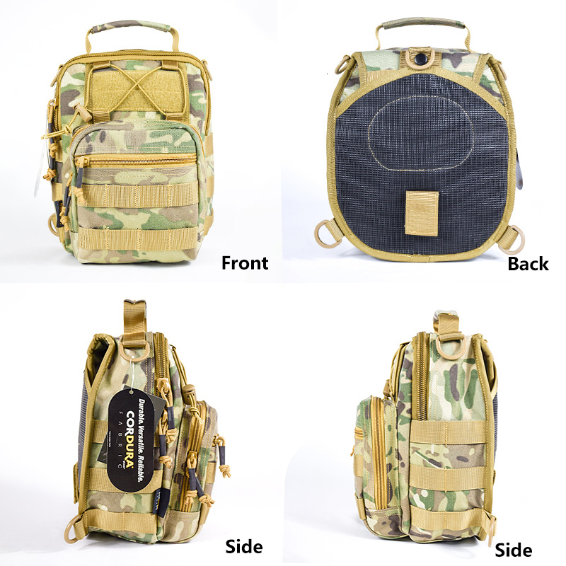 Outdoor Bags Tactical Sling Bag Military Hunting Accessori EDC Waterproof Shoulder for Men Cordura Fabric Durable Camping Pack Molle 230717