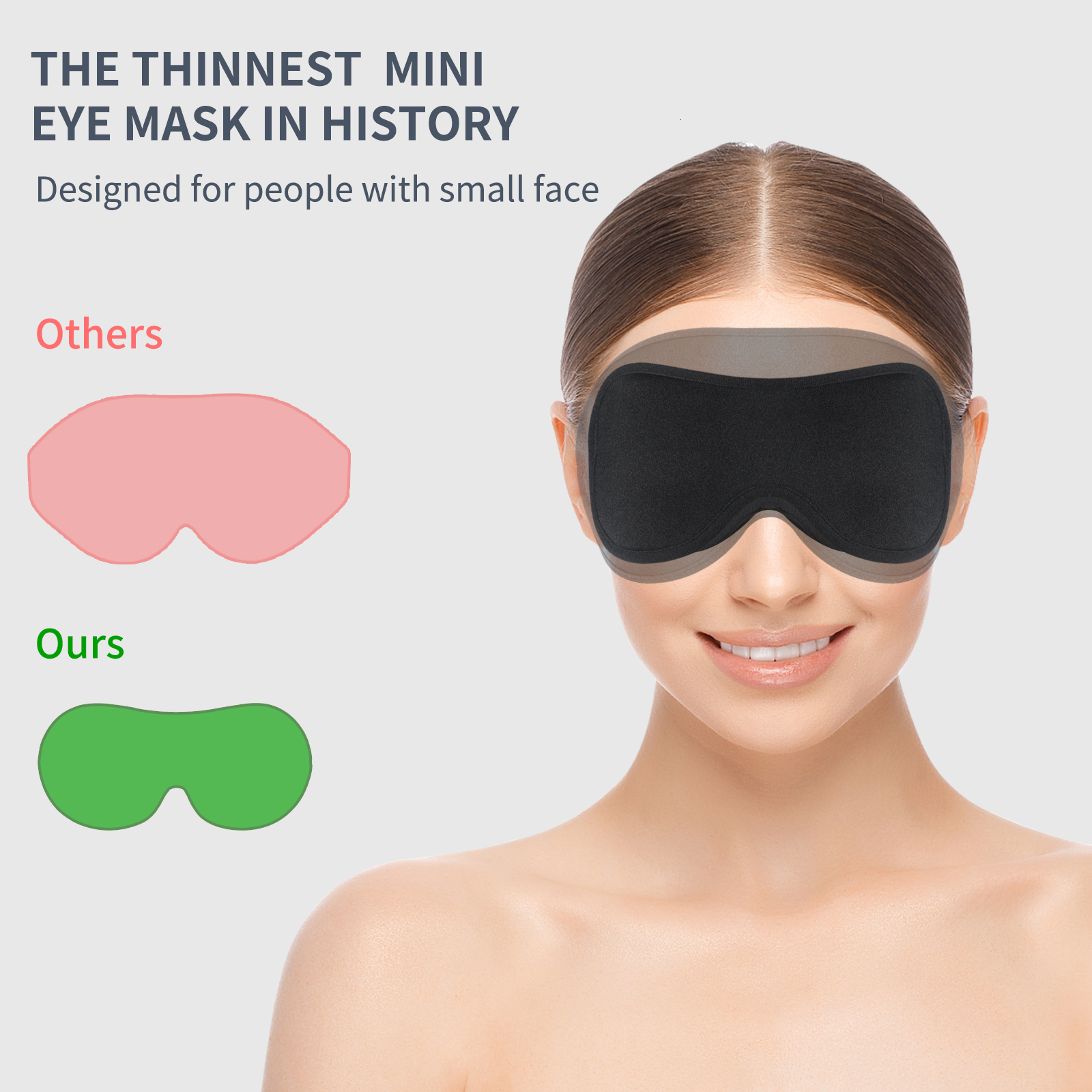 Eye Massager Boniesun Mini Eye Mask for Sleeping with Storage Bag Total Blackout Sleep Masks for Women Men Lightweight Small Eye Mask 230718