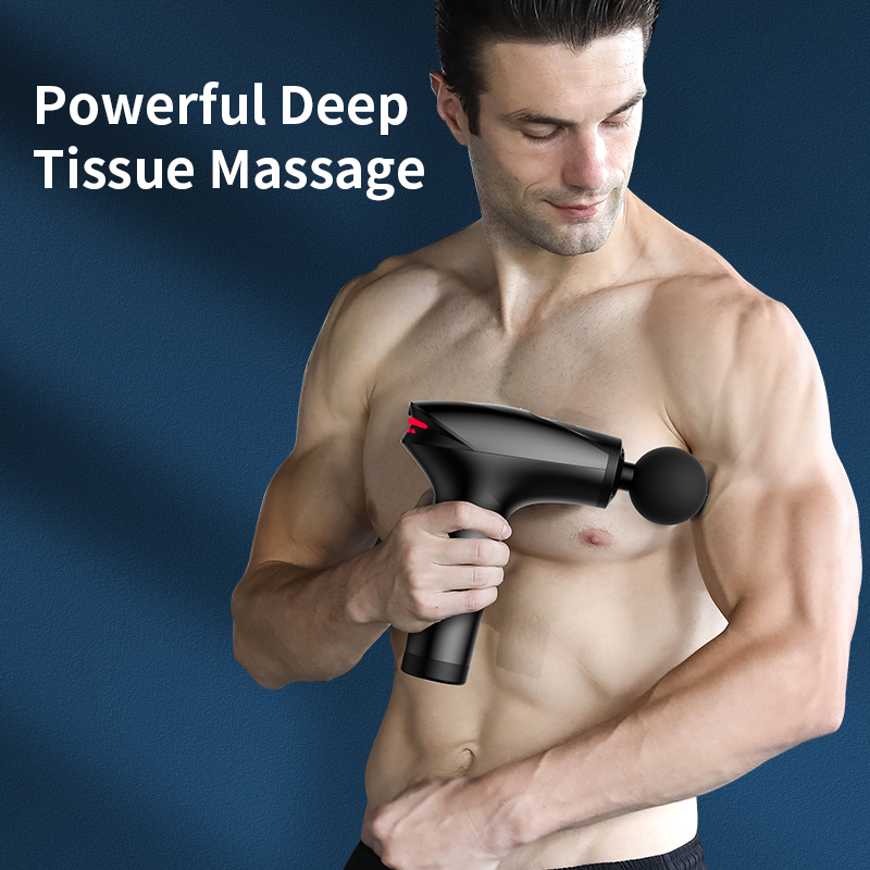 Full Body Massager MUKASI Icy Cold Compress Massage Gun Electric Percussion Pistol Massager For Body Neck Back Sport Deep Tissue Muscle Relaxation 230