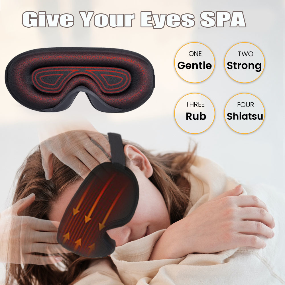 Eye Massager Electric Eye Heating Eyes Mask Dark Circles Relief Improve Sleep Compress Relax Relife Pain For Sleep Masks 230718