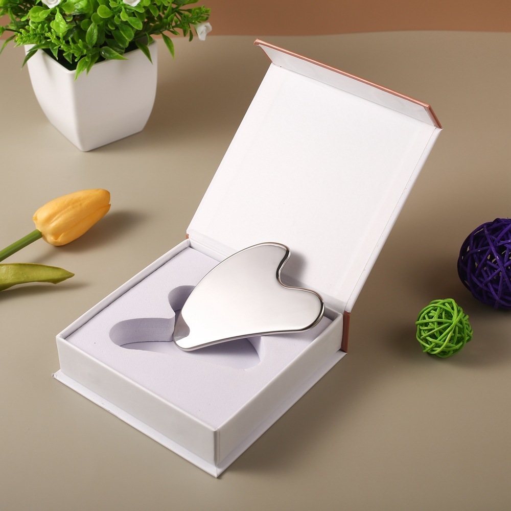 Face Care Devices Stainless Steel Scraper Massage Gua Sha Tool Face Lift Anti-Aging Skin Tightening Cooling Metal Contour Reduce Puffiness 230717