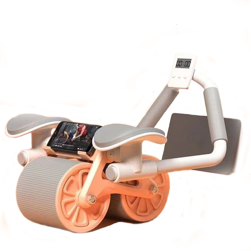 Sit Up Benches Abdominal Wheel Automatic Rebound Muscle Training Household Female Flat Support Trainer Pushup Abdominal Roll 230717