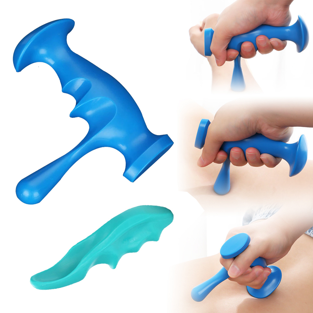 Full Body Massager T-shaped Massager Thumb Finger Pressure Manual Physiotherapy Tools Full Body Deep Tissue Relaxt Pain Relief Press Trigger Point 230