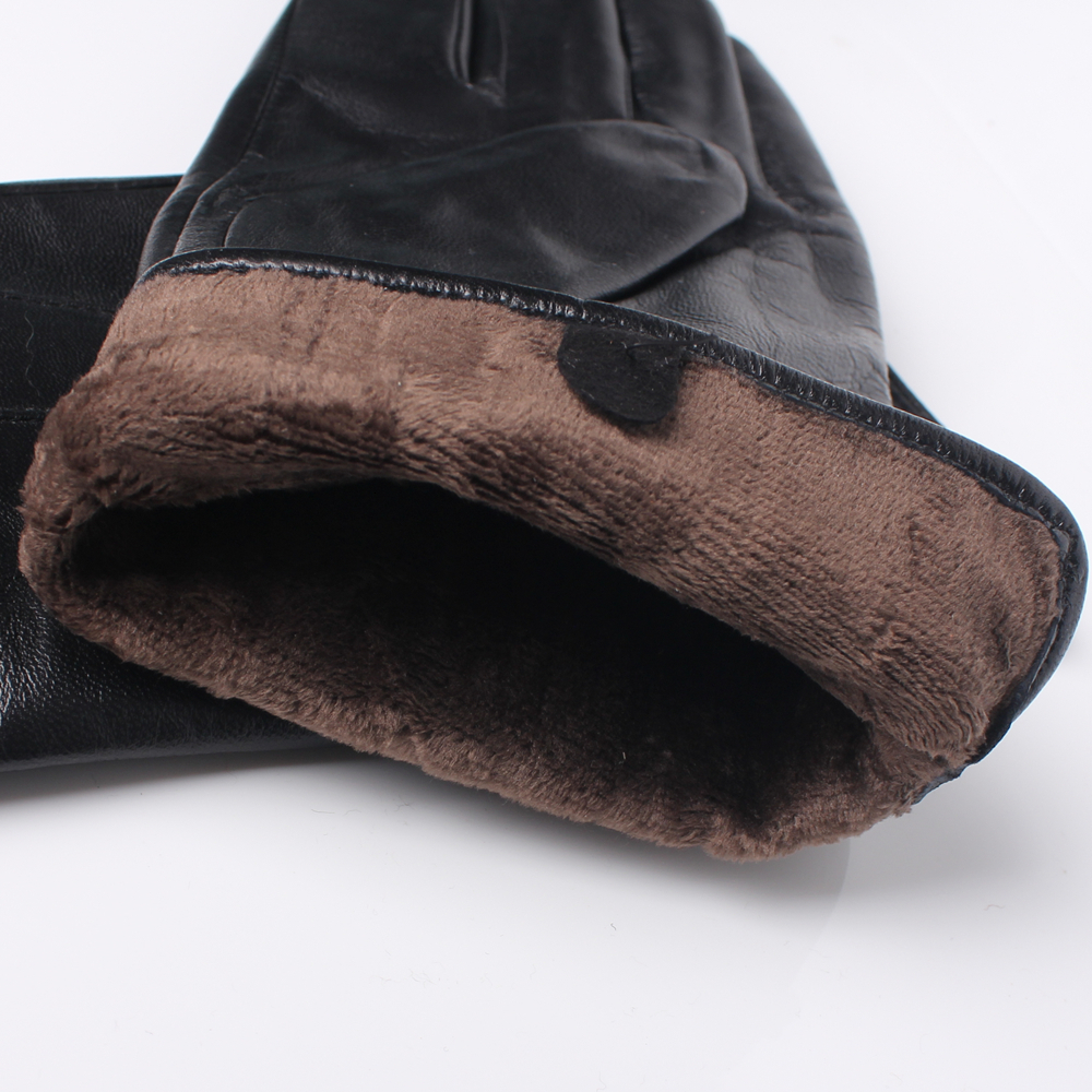 Five Fingers Gloves GOURS Winter Real Leather Gloves Men Black Genuine Goatskin Gloves Fleece Lined Warm Fashion Driving Mittens Arrival GSM043 230717