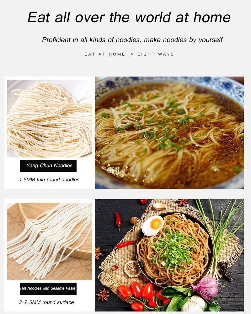 JCD-5 Electric Noodle Making Pasta Maker Dough Roller Noodle Cutting Machine