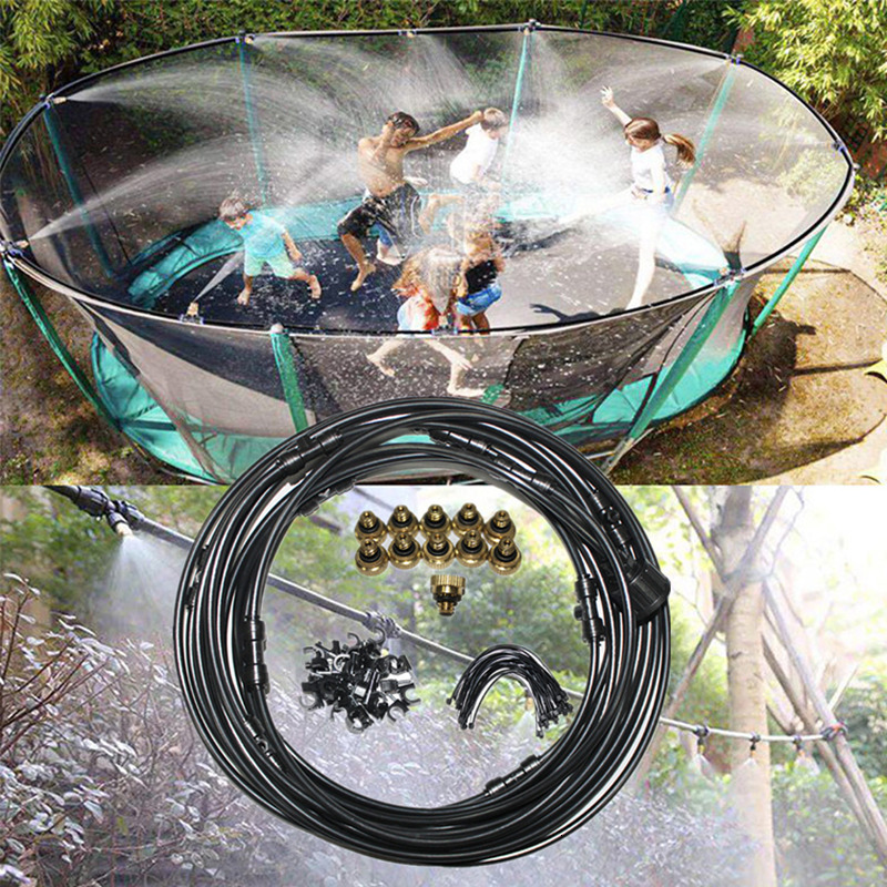 Trampolines Trampoline Water Sprinkler Kids Waterpark Outdoor Misting Cooling System Kit Multifunctional Sprinkler Water Spray Irrigation 230717