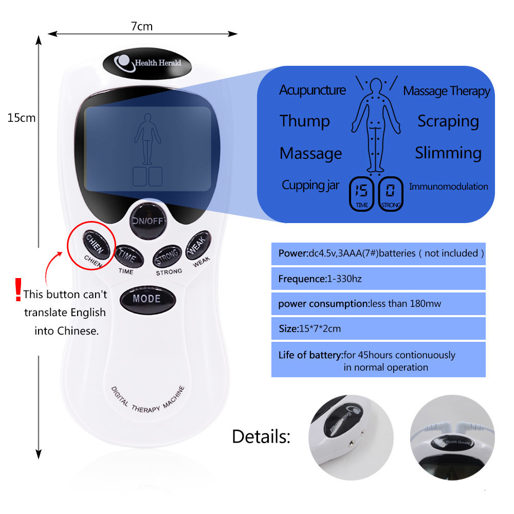 Face Massager Health Tens Muscle Neck Massager Back Electric Digital Therapy Machine Massage Electronic Pulse Stimulator for Full Body Care 230718