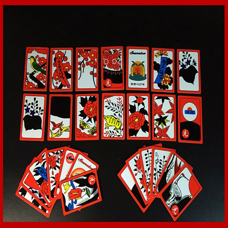 Outdoor Games Activities Korean Japanese PVC Waterproof Mahjong Gostop Go Stop Board Game Cards Family Party Tle Game Gostop Hanafuda Cards 230718