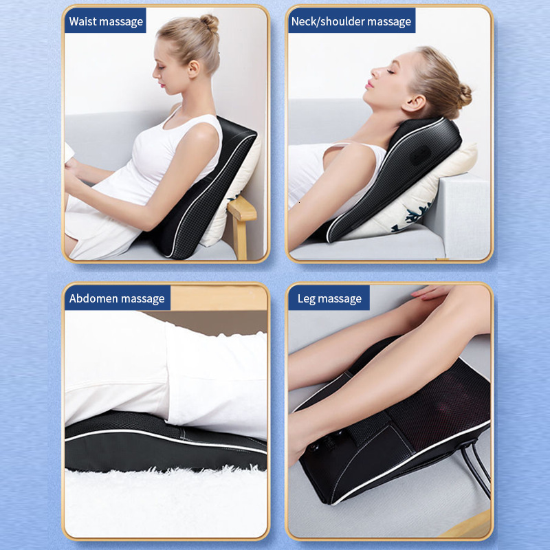 Massaging Neck Pillowws est Remote Control Car Home Dual Use Massage Pillow Protable Neck Back Shoulder Waist Body Massager Gift Relief Pain Fatigue 2