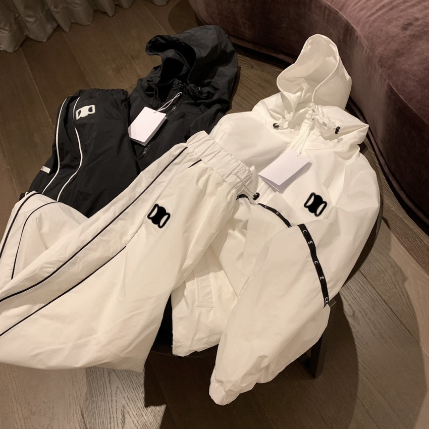 Womens Casual Tracksuits Sportswear Windbreaker Jacket Set Designer Sweat Suit Outdoor Tracksuit Clothes Long Sleeves Pants SML
